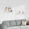 vidaXL Sv&auml;vande v&auml;gghyllor 2 st vit 80x23,5x3,8 cm MDF