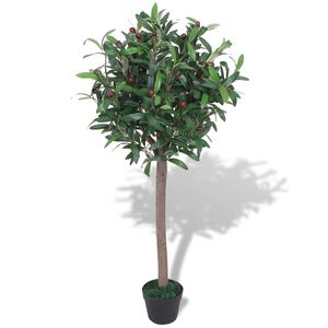 vidaXL Konstv&auml;xt Lagertr&auml;d med kruka 120 cm gr&ouml;n