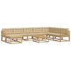 vidaXL Utomhussoffset 9 st Vit och Beige