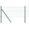 vidaXL Euro St&auml;ngsel Markf&auml;ste 50 x 0,6 m PVC-belagda st&aring;l Gr&ouml;n Mesh
