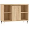 vidaXL Badrumssk&aring;p sonoma-ek 80x33x60 cm konstruerat tr&auml;