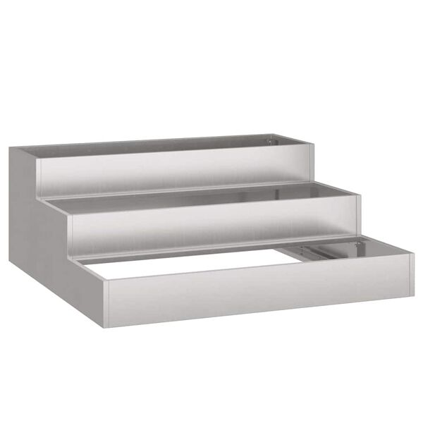 vidaXL Tr&auml;dg&aring;rdsplanterare Rostig 90 x 90 x 35 cm V&auml;derbest&auml;ndig st&aring;l