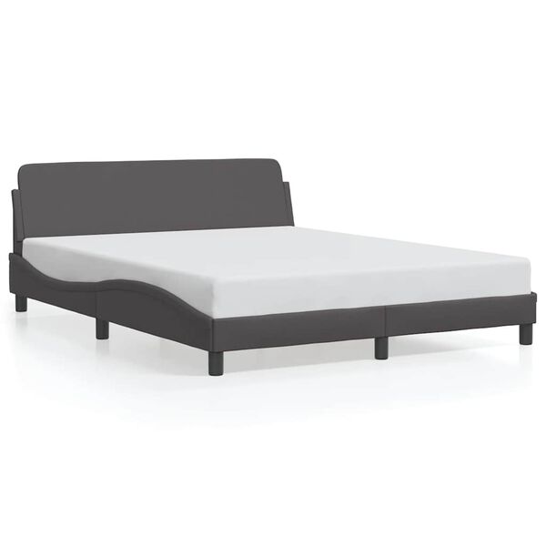 vidaXL Bed Frame "Dover" Grey 160x200 cm Faux Leather