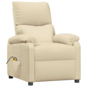 vidaXL Massagef&aring;t&ouml;lj gr&auml;ddvit tyg