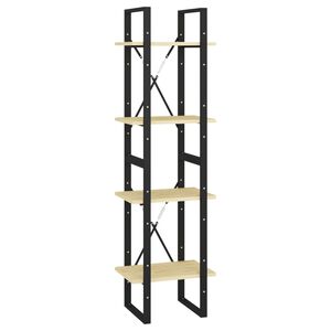 vidaXL Bokhylla 4 hyllplan 40x30x140 cm massiv furu