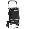 vidaXL Shoppingvagn Svart 47 x 39 x 100,5 cm Oxford tyg