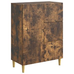 vidaXL Sideboard med l&aring;da R&ouml;kt ek 66 x 34,5 x 90 cm Konstruerat tr&auml;