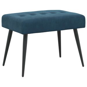 vidaXL B&auml;nk med knappar Bl&aring; 60 x 40 x 45 cm Sammet