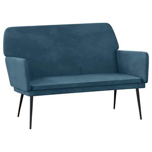 vidaXL B&auml;nk bl&aring; 108x79x79 cm sammet