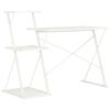 vidaXL Skrivbord med hylla vit 116x50x93 cm