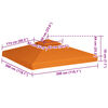 vidaXL Paviljongtak 310 g/m&sup2; 3 x 3 m orange