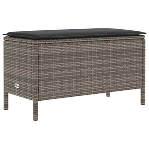 vidaXL Tr&auml;dg&aring;rdspall Gr&aring; och m&ouml;rkgr&aring; 80 x 38 x 45 cm PE Rattan
