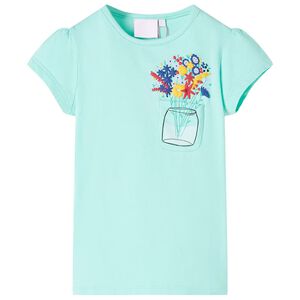 T-shirt f&ouml;r barn ljus mintgr&ouml;n 128