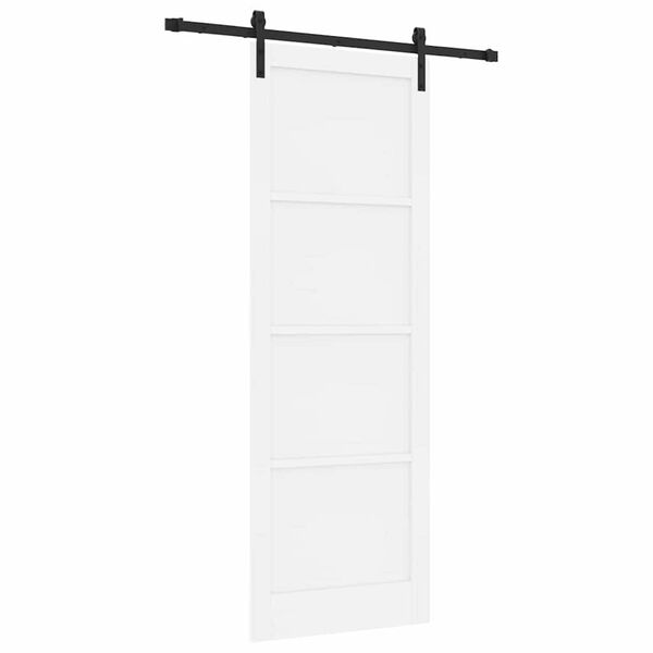 vidaXL Skjutd&ouml;rr Vit 83 x 232 cm Massiv furu
