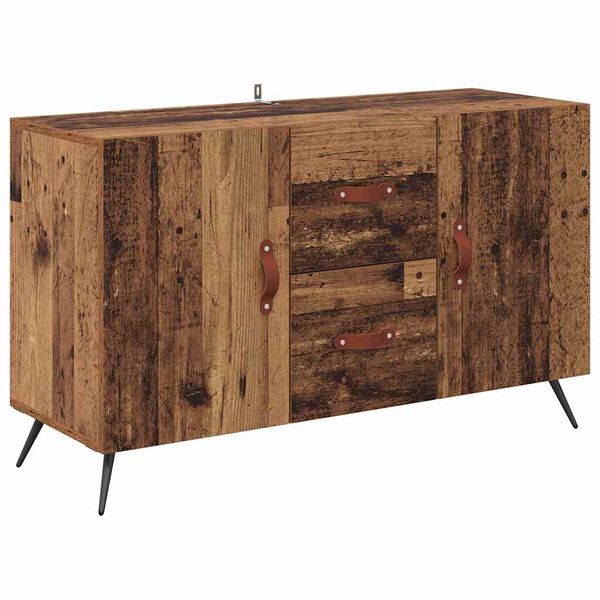 vidaXL Sideboard med låda Gammalt trä 100 x 36 x 60 cm Konstruerat trä