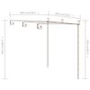 vidaXL Pergola antikbrun 3x3x2,5 m järn