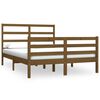 vidaXL S&auml;ngram honungsbrun massiv furu 135x190 cm
