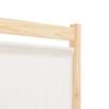 vidaXL Rumsavdelare 6 paneler 240x170x4 cm gräddvit tyg