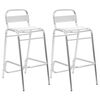 vidaXL Stapelbara barstolar 2 st aluminium