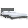 vidaXL Bed Frame without Mattress "Hanko" Dark Grey 140x200 cm Fabric