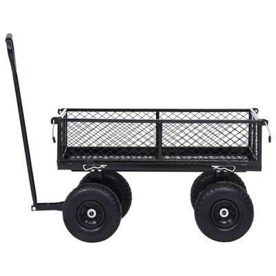 vidaXL Trädgårdsvagn svart 250 kg