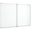 vidaXL Magnetisk whiteboard hopf&auml;llbar 100x80x1,7 cm aluminium