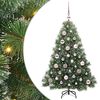 vidaXL Konstgjord julgran med 150 LED-lampor Gr&ouml;n 120 cm PE och PVC