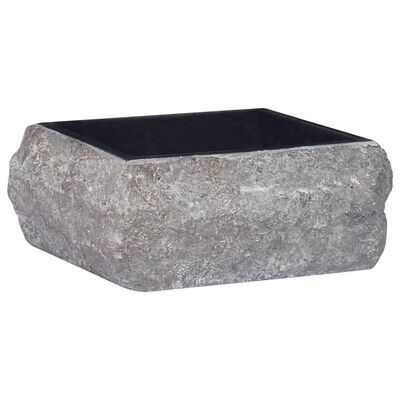 vidaXL Handfat svart 30x30x13 cm marmor