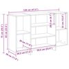 vidaXL Byrå betonggrå 120x30x75 cm konstruerat trä