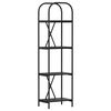 vidaXL Hyllsystem 4 niv&aring;er 40 x 30 x 146 cm Konstruerat tr&auml; Svart Ek