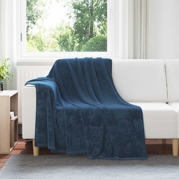 vidaXL Filtar 6 pcs M&ouml;rkbl&aring; 150 x 200 cm Fleece