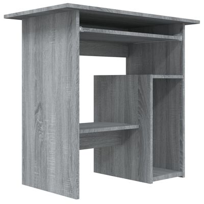 vidaXL Skrivbord grå sonoma 80x45x74 cm konstruerat trä