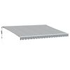vidaXL Markis automatiskt inf&auml;llbar antracit&vit 450x350 cm