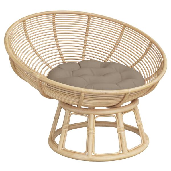 vidaXL Rund dyna taupe &Oslash; 60 x11 cm oxfordtyg