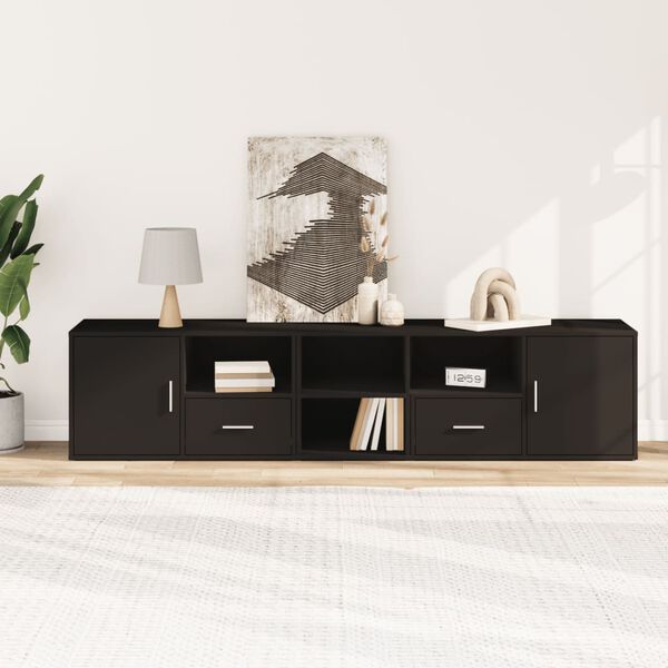 vidaXL H&ouml;rnsk&aring;p svart 200x40x45 cm konstruerat tr&auml;