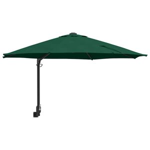 vidaXL Tr&auml;dg&aring;rdsparasol 248 x 248 x 148 cm Polyester och St&aring;l Gr&ouml;n