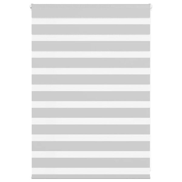 vidaXL Rullgardin zebra ljusgr&aring; 110x100 cm tyg bredd 105,9cm polyester