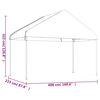 vidaXL Paviljong med tak vit 4,46x4,08x3,22 m polyeten