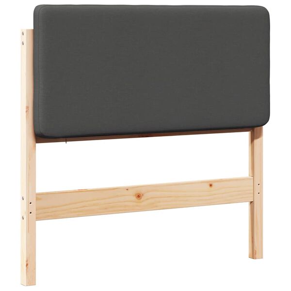 vidaXL Kl&auml;dd s&auml;nggavel Brun och M&ouml;rkgr&aring; 100 cm Massiv furu