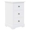 vidaXL Nattduksbord MDF och furu 35x32x59 cm