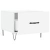 vidaXL Soffbord 2 st vit högglans 50x50x40 cm konstruerat trä