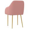vidaXL Matstolar 4 st rosa sammet