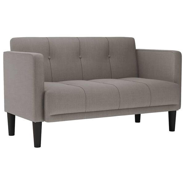 vidaXL Loveseat soffa taupe 111 cm tyg