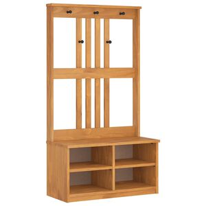 vidaXL Halltr&auml;d SANDNES 87x40x159,5cm massiv tr&auml;furu