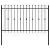 vidaXL Spikestaket ASTEN 200 x 166 cm Pulverlackerat st&aring;l Svart