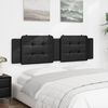 vidaXL Headboard Cushion "Zadar" Black 180 cm Faux Leather
