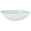 vidaXL Handfat glas 42x42x14 cm vit