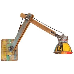 vidaXL V&auml;gglampa industriell stil flerf&auml;rgad rund E27