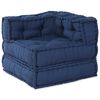 vidaXL Modulär soffa 4 pcs Indigo tyg