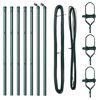 vidaXL St&auml;ngselstolpe 7 pcs Gr&ouml;n St&aring;l